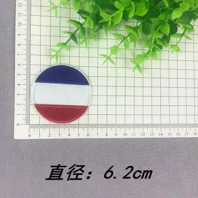 Russia Turkey Britain USA  Spain Canada Italy France Flag stickers iron on Patches for clothes DIY Personality Embroidery badges