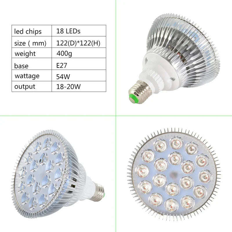 E27 LED Plant Grow Light bulb Par38 aquarium plant seedling lamp Full Spectrum Phyto Grow Box for indoor Flower Seed Coral Reef