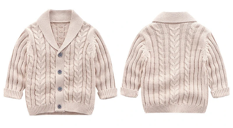IYEAL Boys Cardigan Sweater Fashion Children Coat Casual Spring Baby School Outfits Kids Sweater Infant Clothes Outerwear 0-24M