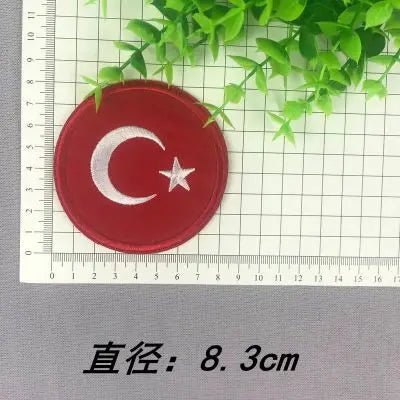 Russia Turkey Britain USA  Spain Canada Italy France Flag stickers iron on Patches for clothes DIY Personality Embroidery badges