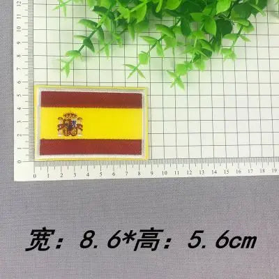 Russia Turkey Britain USA  Spain Canada Italy France Flag stickers iron on Patches for clothes DIY Personality Embroidery badges