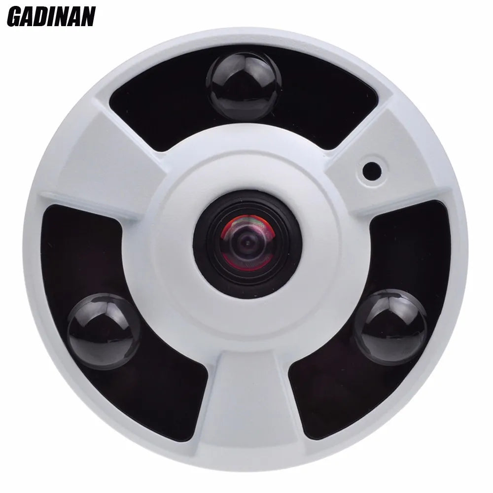 Gadinan Indoor AHD 5MP Camera 1.7mm Lens 360 Degree View Panorama Security Camera FishEye IR 10m Metal