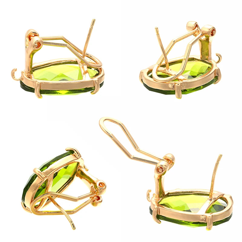 ZHUKOU 16x22mm high quality crystal cobblestone stud earrings for women earrings model:VE66