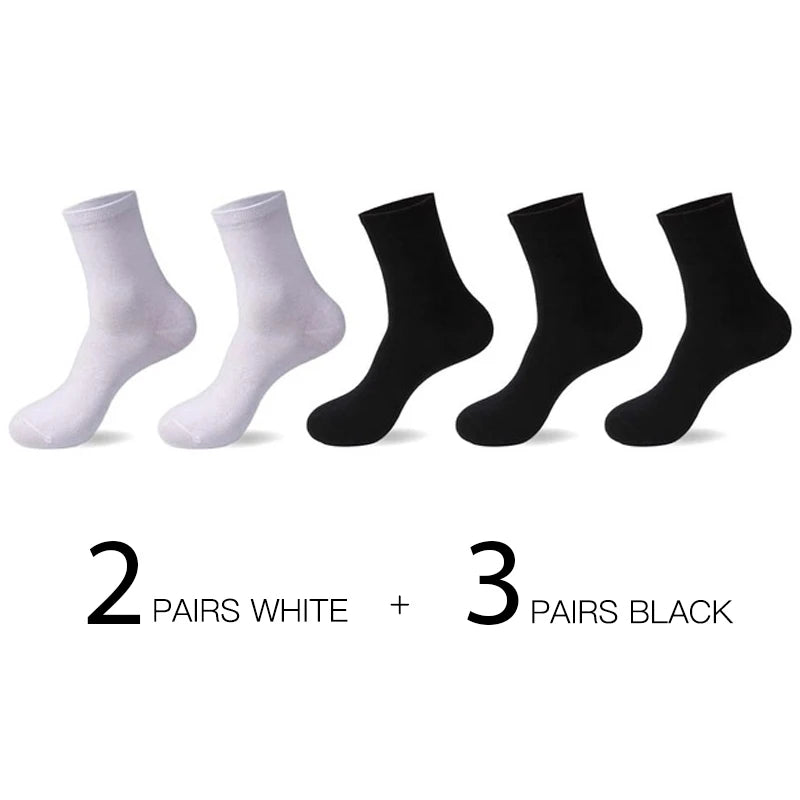 HSS 5pairs/lot High Quality Men Cotton Socks New Casual Business Summer Thin Black Socks Deodorant Breathable Man Long Sock