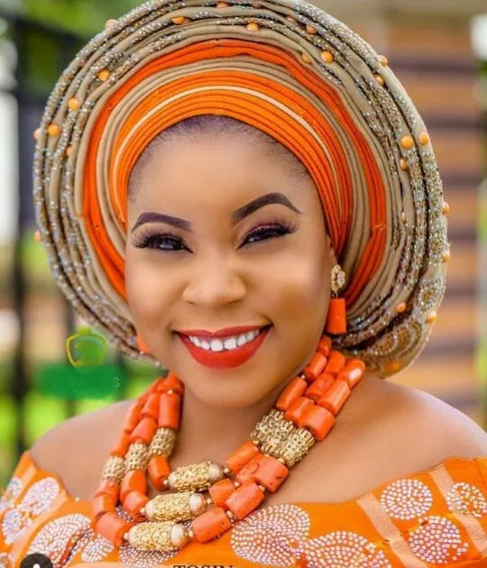 Big Real Coral Bead Traditional Nigerian Wedding African Coral Beads Jewelry Set Women Party Anniversary Gift Jewelry CNR885