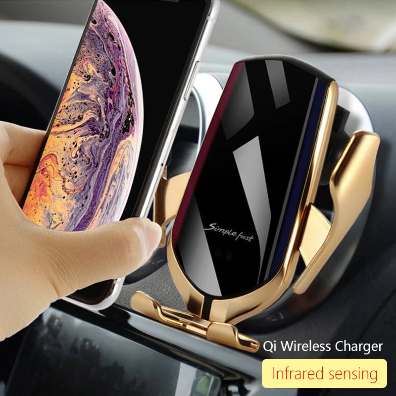 Infrared Wireless Charger Sensing Automatic Clip For Sanmung S9 S10 iphone X XS Max XR 14 12 10W Infrared fast Wireless Chargers