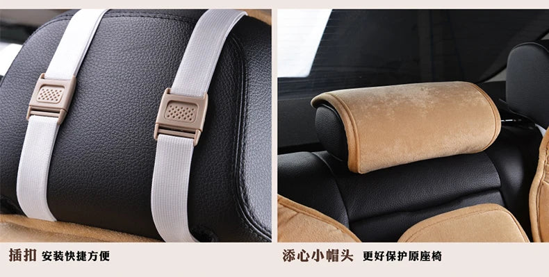 Plush Cotton Car Seat Cover Winter Surrounded Warm Winter Cushion Faux Fur For Seat Protector Mat Car Interior Accessories