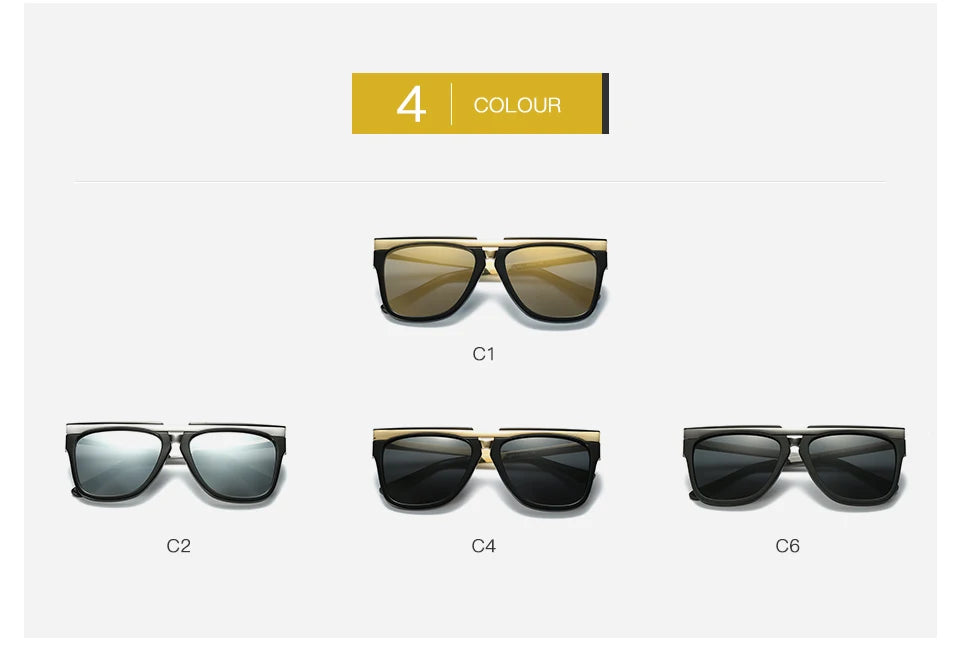 MS PE203 Men's Fashion Gradient Lens Sunglasses Colored Brand Cat.3 UV400 Polarized Optimal Mirror Promotion