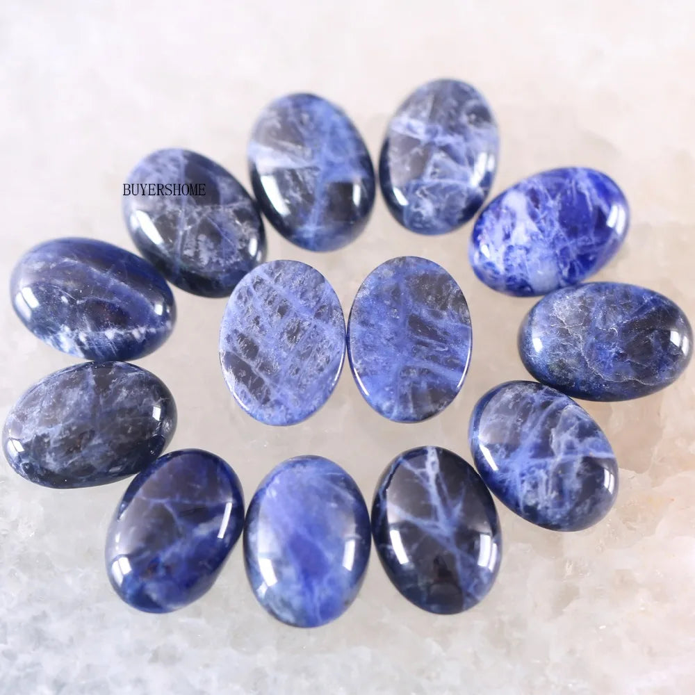 18x13MM Oval Natural Lapis Zoisite Crystal CAB Cabochon For Making Neckalce Pendant Earrings 10Pcs