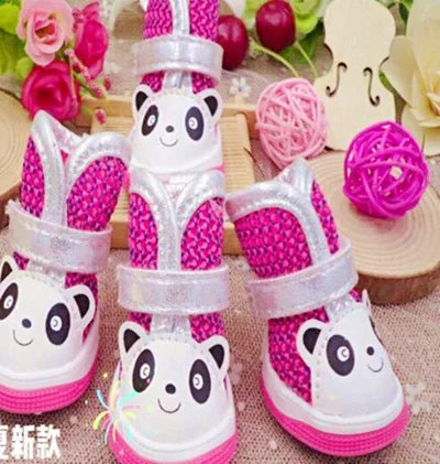 Cute Panda Pet Shoes For Puppies Little Small Dogs Summer Breathable New Cat Boots Footwear Accessories For Yorkshire Products
