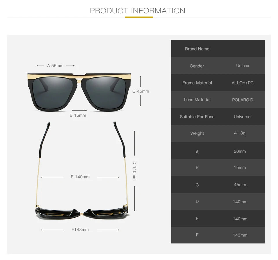 MS PE203 Men's Fashion Gradient Lens Sunglasses Colored Brand Cat.3 UV400 Polarized Optimal Mirror Promotion