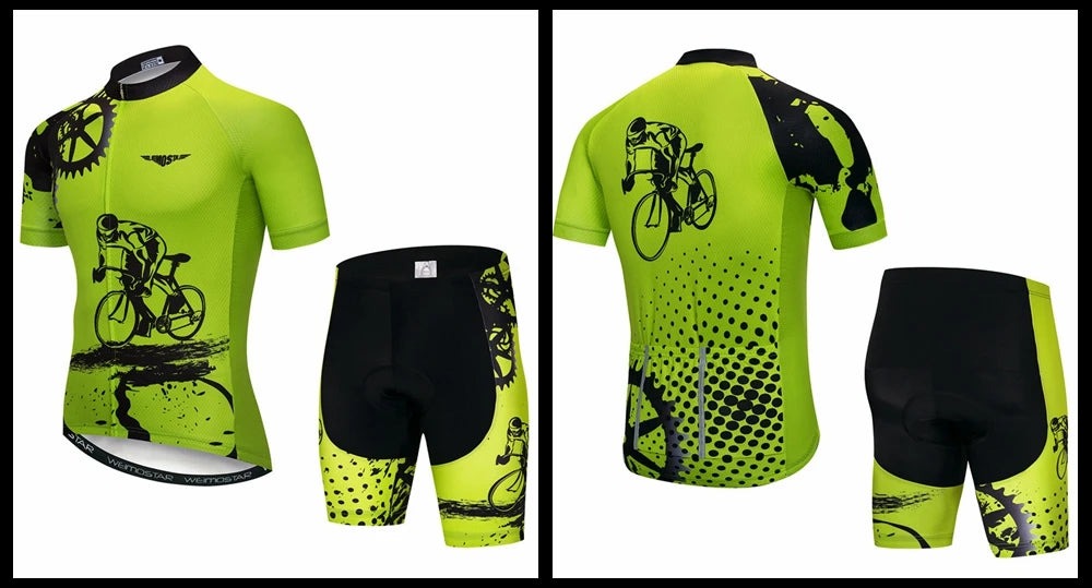 Weimostar Pro Team Cycling Jersey Set Men Mountain Bike Clothing Suits Summer MTB Bicycle Wear Clothes Anti-UV Biking Outfits