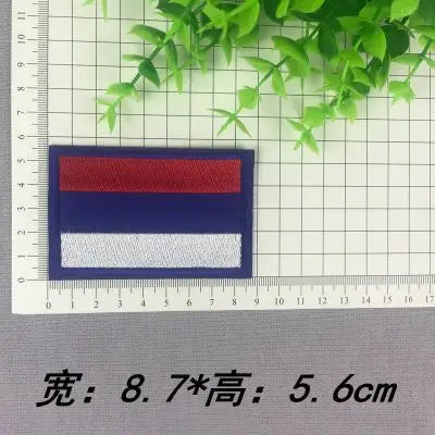 Russia Turkey Britain USA  Spain Canada Italy France Flag stickers iron on Patches for clothes DIY Personality Embroidery badges