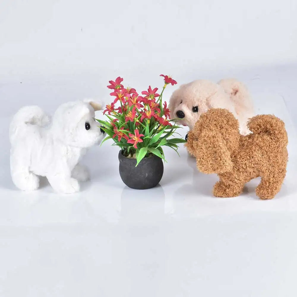 Robot Dog Electronic Dog Plush Puppy Jump Wag Tail Leash Teddy Toys Walk Bark Funny Toys For Children Birthday Gift
