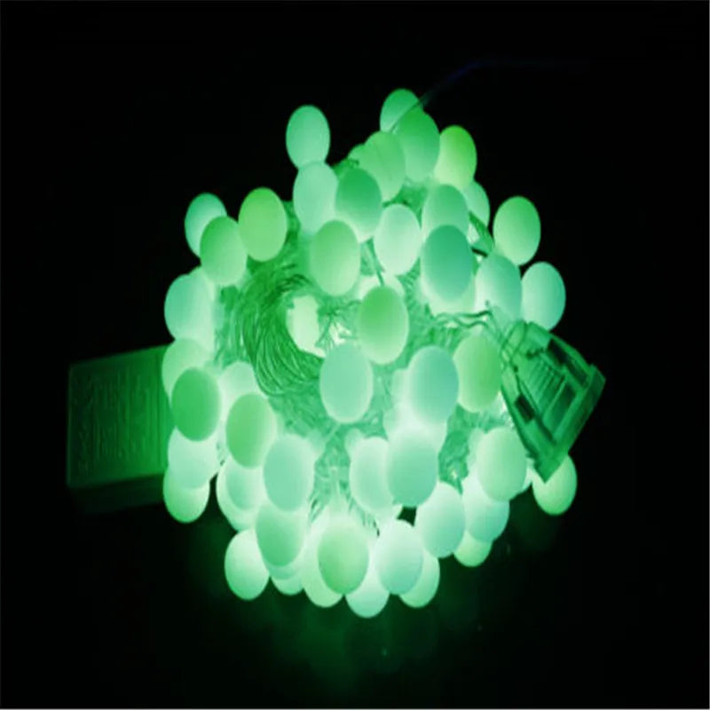 10M 100 LED Globe String Lights Warm White/White Ball Fairy Light for Party Christmas Wedding New Year Indoor&outdoor Decoration