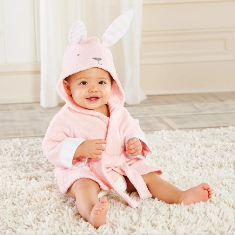 Blue Shark Baby Bath Towels Mouse Newborn Blanket Bedding Swaddle Animal Bebe Bathrobe Hooded Bathing Towel Baby Stuff