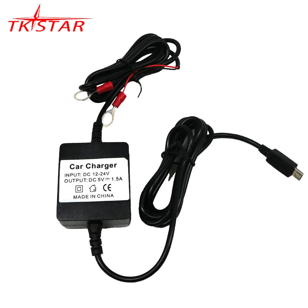 Hard-wired Car Charger DC 12-24V for TKSTAR TK905 TK915 TK909 TK109 TK913 GPS Tracker GSM Locator Realtime Tracking Device