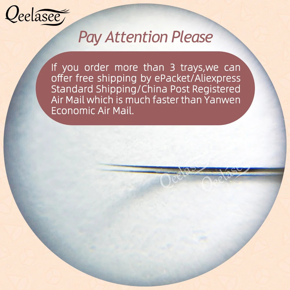 10 trays Qeelasee Flat Ellipse Eyelashes Split Tips Lashes 0.15 0.20 0.25Matte C D CC DD Black Color Super Soft Natural