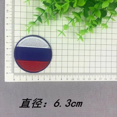 Russia Turkey Britain USA  Spain Canada Italy France Flag stickers iron on Patches for clothes DIY Personality Embroidery badges