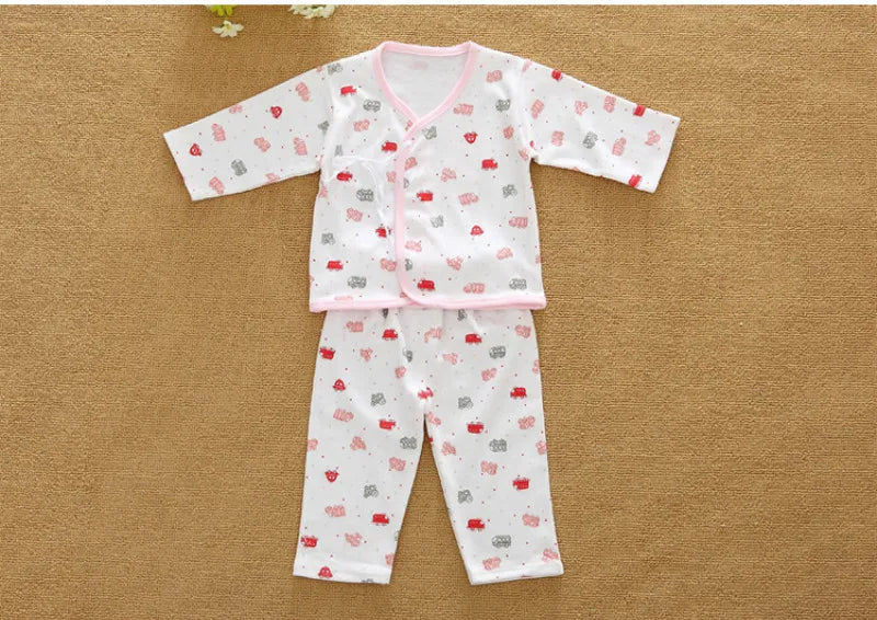 18 Pieces/Set Newborn Baby Set Boy Clothes Four Seasons 100% Cotton Infant Suit Girl Clothes Outfits Pants Kids Clothes Bibs Hat
