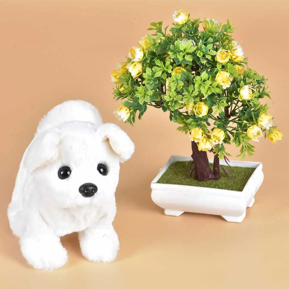 Robot Dog Electronic Dog Plush Puppy Jump Wag Tail Leash Teddy Toys Walk Bark Funny Toys For Children Birthday Gift