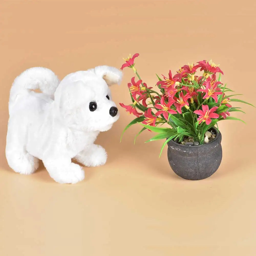 Robot Dog Electronic Dog Plush Puppy Jump Wag Tail Leash Teddy Toys Walk Bark Funny Toys For Children Birthday Gift