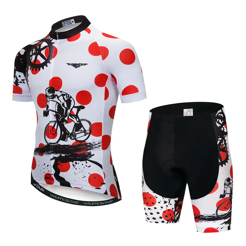 Weimostar Pro Team Cycling Jersey Set Men Mountain Bike Clothing Suits Summer MTB Bicycle Wear Clothes Anti-UV Biking Outfits