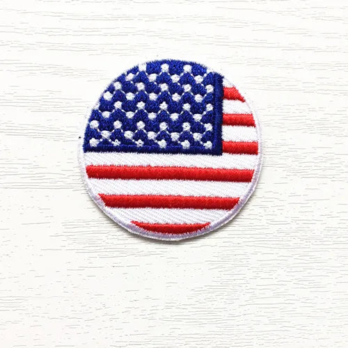 Russia Turkey Britain USA  Spain Canada Italy France Flag stickers iron on Patches for clothes DIY Personality Embroidery badges