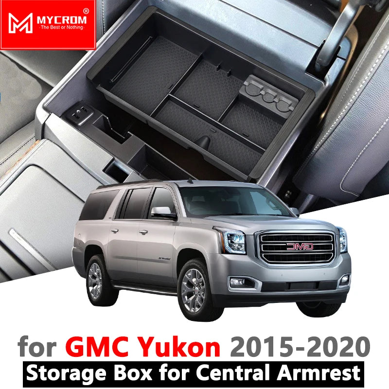 Armrest Box Storage Car Organizer Accessories for GMC Yukon 2015 2016 2017 2018 2019 2020 Stowing Tidying Styling K2UC/G