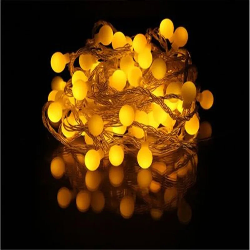 10M 100 LED Globe String Lights Warm White/White Ball Fairy Light for Party Christmas Wedding New Year Indoor&outdoor Decoration