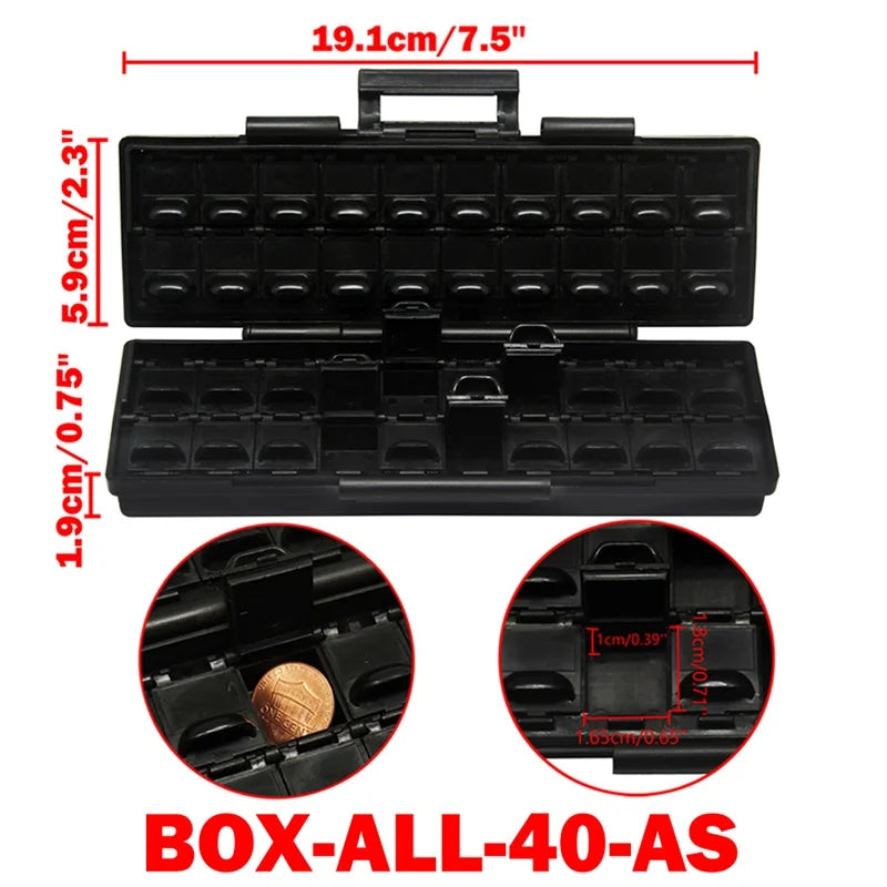 Aidetek smd storage box plastic Case surface mount resistors capacitors well small compartment tiny Organizer toolbox BOX STORAG