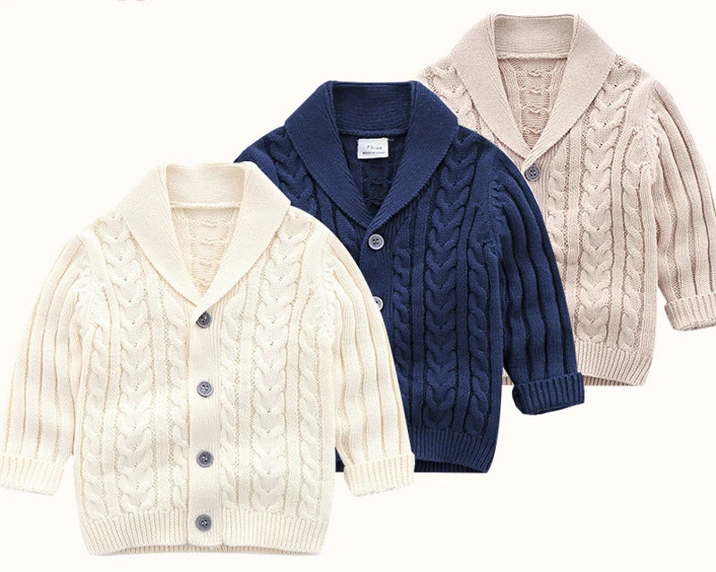 IYEAL Boys Cardigan Sweater Fashion Children Coat Casual Spring Baby School Outfits Kids Sweater Infant Clothes Outerwear 0-24M