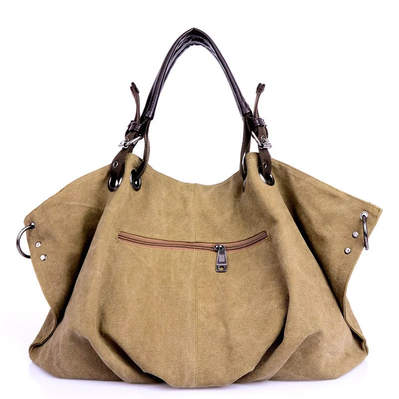 Women's Large Capacity Canvas Tote Bag Casual Crossbody Shoulder Messenger Bag for Daily Commute And Travel