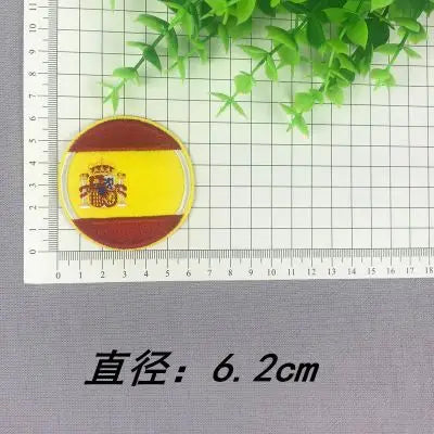 Russia Turkey Britain USA  Spain Canada Italy France Flag stickers iron on Patches for clothes DIY Personality Embroidery badges