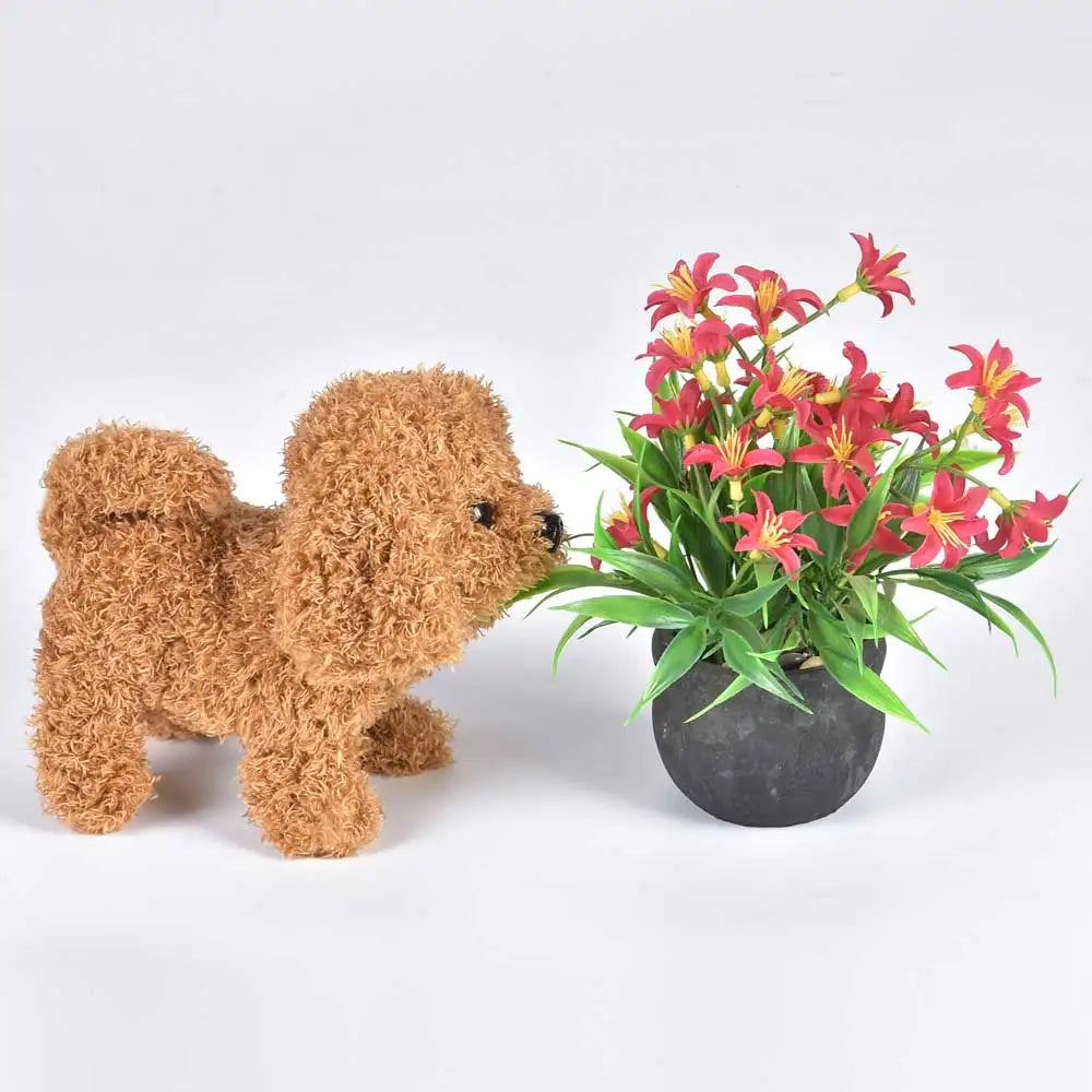 Robot Dog Electronic Dog Plush Puppy Jump Wag Tail Leash Teddy Toys Walk Bark Funny Toys For Children Birthday Gift