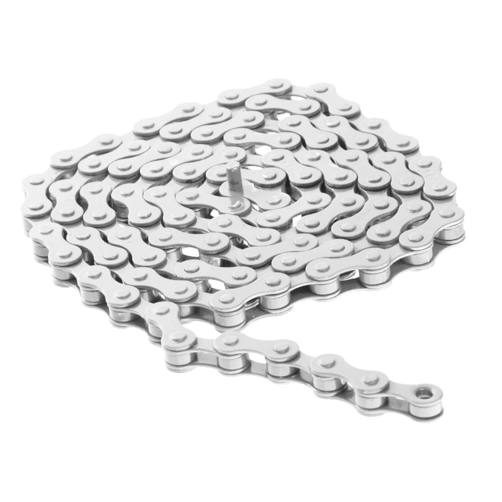 MTB BMX Fixie Road Bike Chain Single Speed Bicycle Chain 1/2' X 1/8' WHITE Color