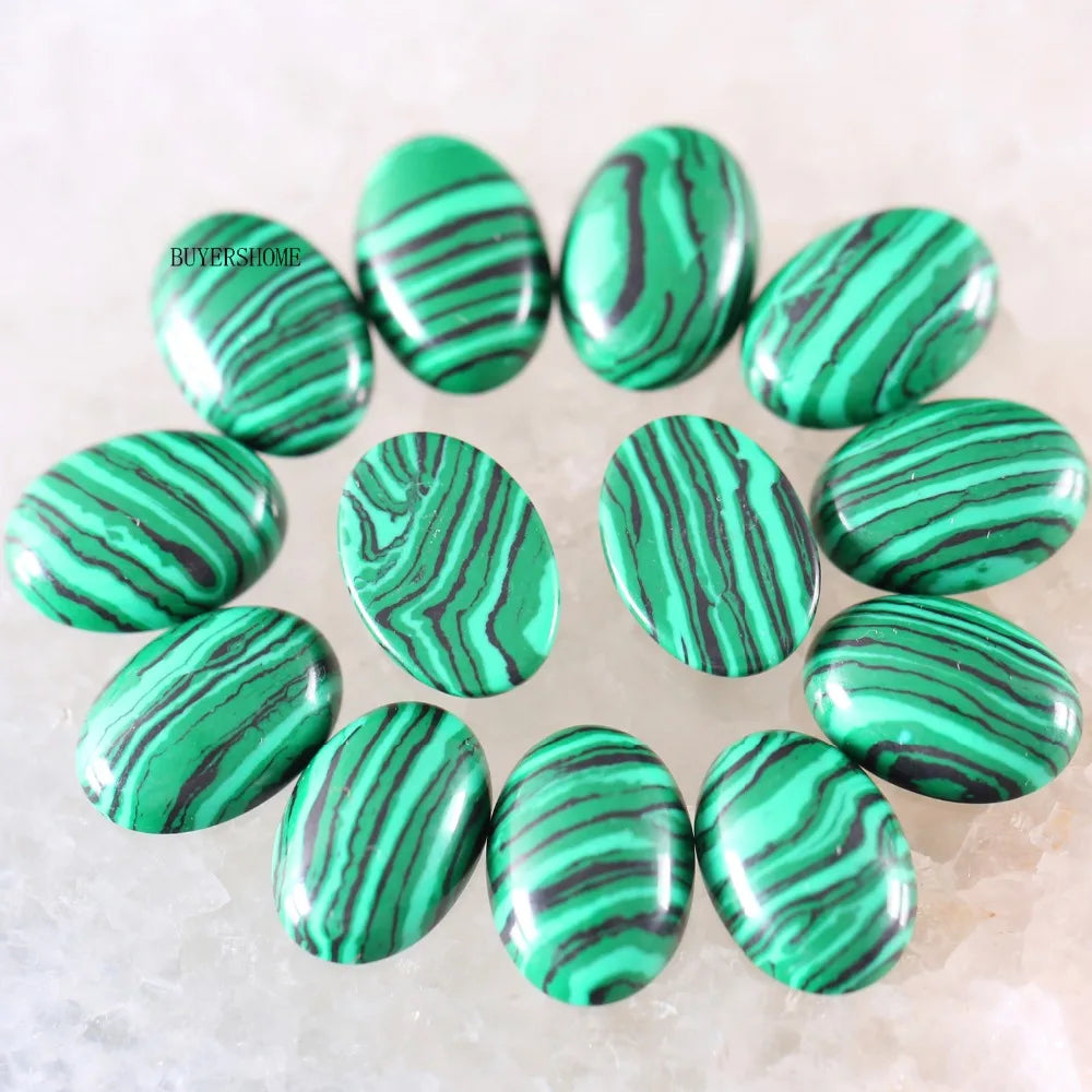 18x13MM Oval Natural Lapis Zoisite Crystal CAB Cabochon For Making Neckalce Pendant Earrings 10Pcs