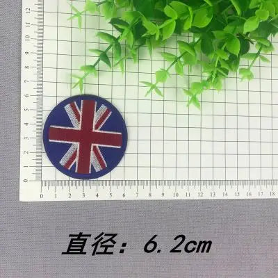 Russia Turkey Britain USA  Spain Canada Italy France Flag stickers iron on Patches for clothes DIY Personality Embroidery badges