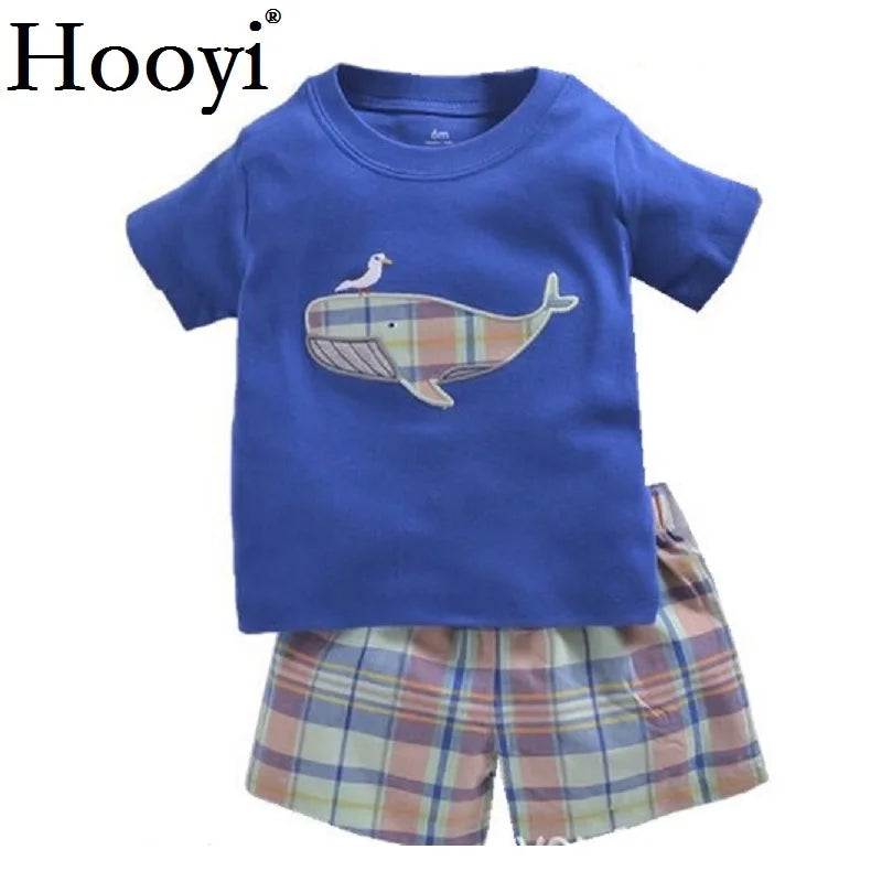 Casual Baby Clothes Suit Newborn 2PCS Clothing Sets Sailor Anchor Summer Cotton Baby T-Shirt Shorts Pant 100% Cotton Outfits Top