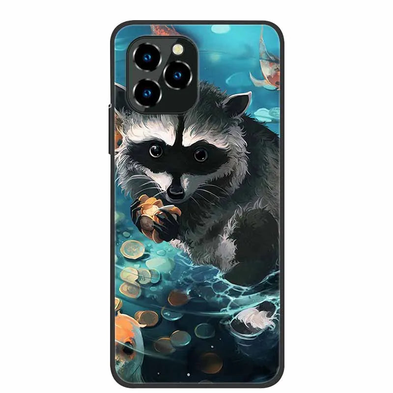 For Oukitel C21 Pro Case Luxury Silicone TPU Soft Cover Phone Case For C 21 pro coque Shockproof Protector Cartoon Capa Funda