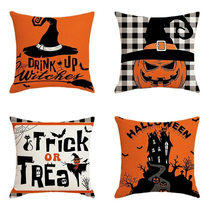 New Arrival Halloween Digital Print Cushion Cover Holiday Home Decoration Pillow Nordic Style Pillow Cover