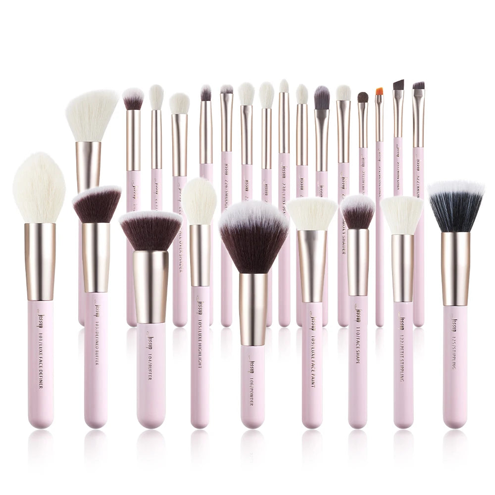Jessup 25pcs Professional Makeup Brushes set Make up Brush Tools kit Foundation set Powder Blushes Beauty Pearl White T215