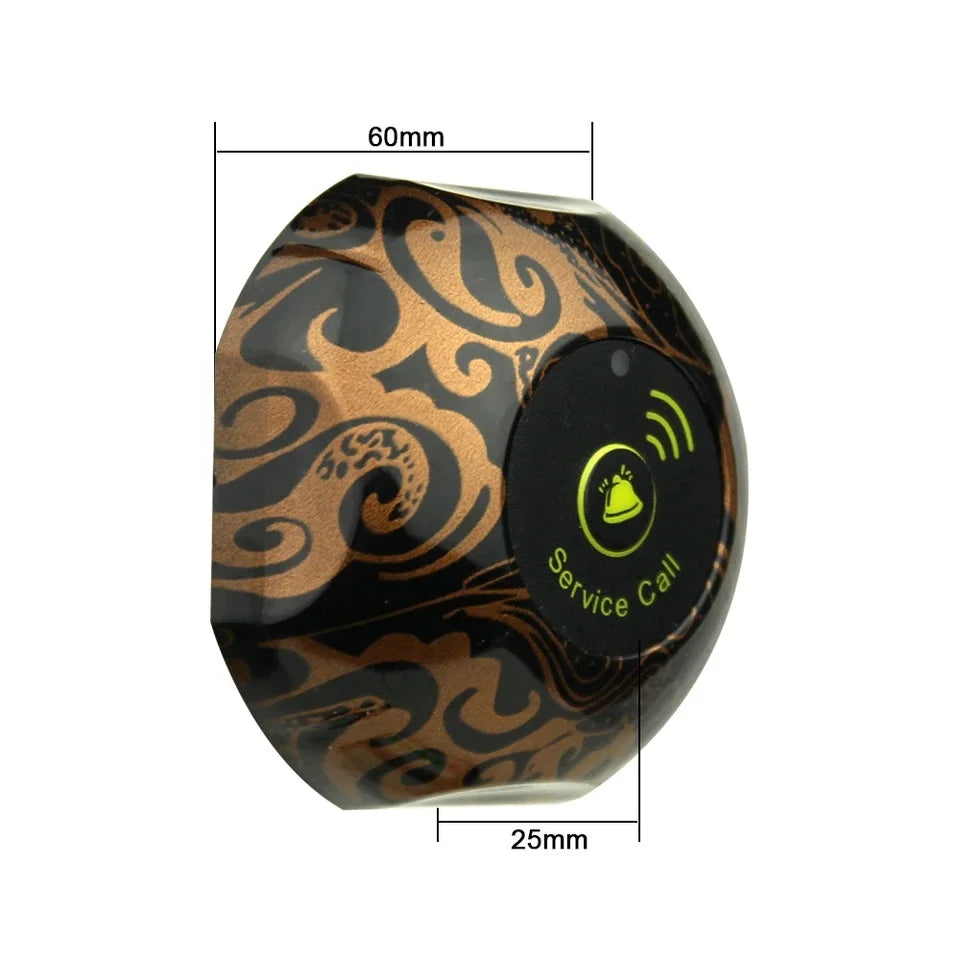 20 Call Button 2 Watch Pager Receiver for Restaurant Cafe Bar Wireless Service Call Bell Guest Calling System Pager