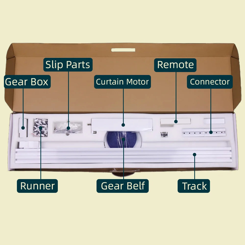 4.2Meter DIY Splicing Track Set Smart Curtain Track Electric Sunny Room Curtains Motor Kit