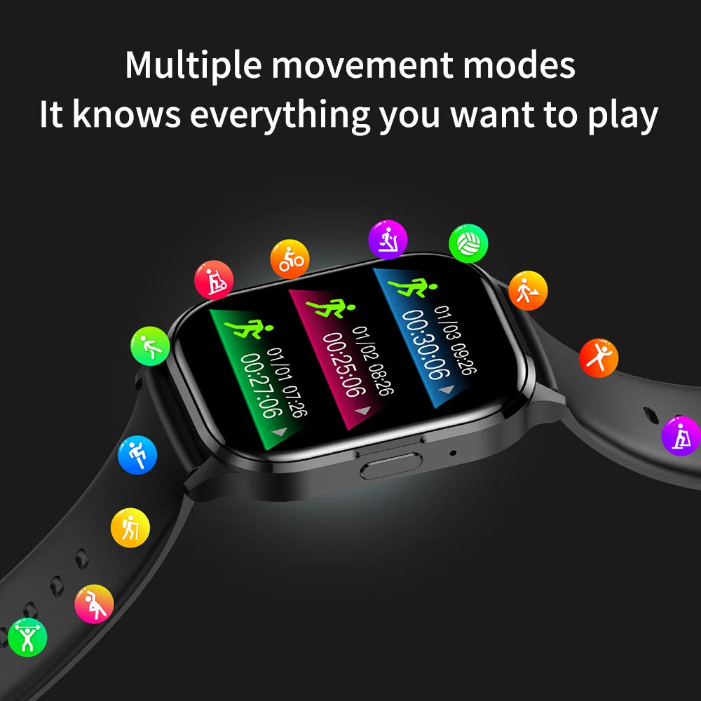 SENBONO 2023 Men Women Smartwatch AMOLED Always Display Fitness Tracker Waterproof BT Call Smart Watch for IOS Android IP67