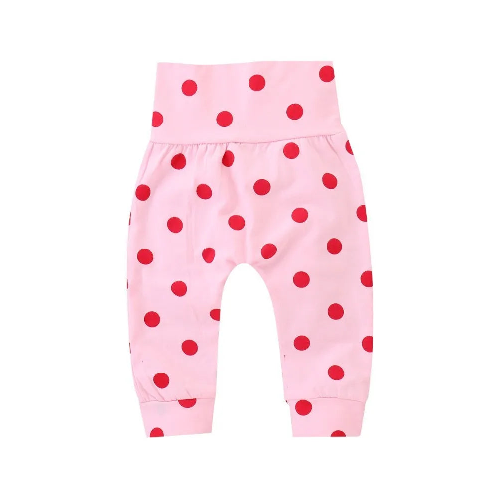 Polka Dot Newborn Baby Girl Clothes Sets Giraffe Tops Pant With Hat Infant Girls Outfits Suits