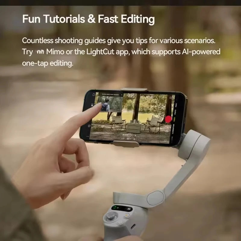 Osmo Mobile SE 3-Axis Stabilization ActiveTrack 5.0 Easy Tutorials and One-Tap Editing Quick Roll