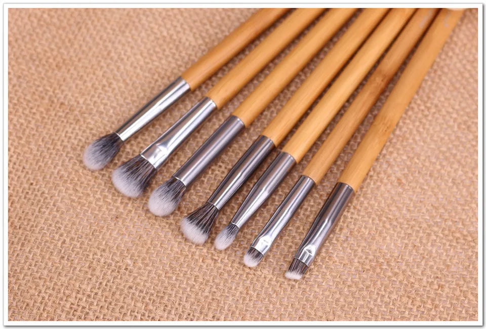 Vela.Yue Premium Makeup Brush Set 7pcs Eyes Shadow Smudge Blending Contour Eyeliner Eyebrow Makeup Applicator Tools Kit