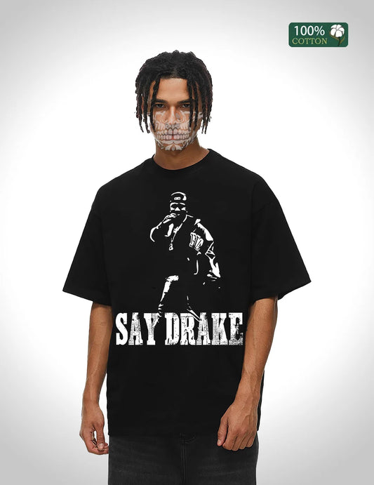 Breathable Oversize Mens Tee Pure Cotton Washed Fabric 2025 Summer USA Warehouse