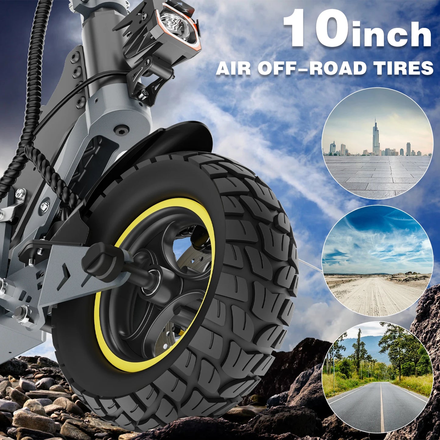 2025 New Style 48v/800w 15ah IENYRID S1 EU UK US Warehouse 10 Inch off Road Folding Electric Scooter for Adults